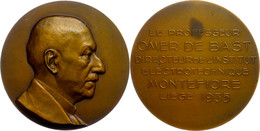 Belgien, Bronzemedaille (60mm, 102,85g), 1935, Von Louis Dupont. Zum Ehren Des Prof. Omer De Bast, Liege 1935, Vz-st.  V - Sonstige & Ohne Zuordnung