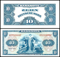 10 Deutsche Mark, Banknote, 1948, H 5232666F, Ro. 238, Erhaltung I-II., Katalog: Ro.238 I-II - Other & Unclassified