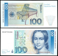 100 Deutsche Mark, Bundesbanknote, 1.10.1993, Serie DN4611243U6, Ro. 306 A, Minimaler Bug Mitte Oben, Erhaltung I-II., K - Sonstige & Ohne Zuordnung