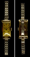 Damen Armbanduhr "Omega", Art Déco, 15 Jewels, Ser. Nr. 8162310, Handaufzug, Am Gehäuse 18 Karat Gold Punziert, Armband  - Otros & Sin Clasificación