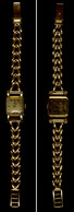 Damen Armbanduhr Von La Chaux-de-Fonds, Schweiz, Art Déco, Ca. 16 X 16mm, 18 K Gelbgold, Gehäuse Seitlich "Helvetia" Pun - Autres & Non Classés