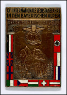 DDAC, Bronzeplakette "XVI. Internationale Sechstagefahrt In Den Bayerischen Alpen - Der Deutsche Automobilclub 1934", Vo - Altri & Non Classificati