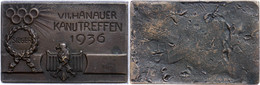 Siegerplakette 1936, Einseitig, Eisenguss, "VII. Hanauer Kanutreffen 1936", 48,98 G, 61x39 Mm, Zustand II.  II - Andere & Zonder Classificatie