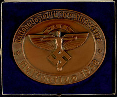 NSFK Bronzeplakette "Küstenflug 1938", Mit Schrift Auf Rückseite, Verleihungsnummer 670, 70,35 G, 95x76 Mm, Dabei Besitz - Sonstige & Ohne Zuordnung