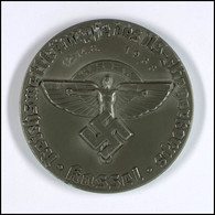 NSFK, Silberne Siegermedaille 1938, Leichtmetall, "NSFK Reichswettkämpfe Des NS-Fliegerkorps Kassel 12.-14.8.1938", Eins - Sonstige & Ohne Zuordnung