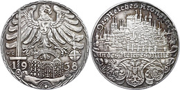 Silbermedaille, 1938, "Des Reiches Kronzier In Des Reiches Mitte", Von Karl Goetz, Av: Reichsadler, Rev: Stadtansicht, 2 - Other & Unclassified