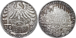 Silbermedaille, 1938, "Des Reiches Kronzier In Des Reiches Mitte", Von Karl Goetz, Av: Reichsadler, Rev: Stadtansicht, 2 - Otros & Sin Clasificación