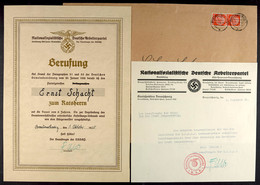 Berufungsurkunde Zum Ratsherrn Der Stadt Braunschweig, Datiert Braunschweig 1. Oktober 1935, Dazu Übersendungsschreiben  - Documents