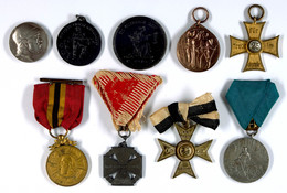 Kleiner Nachlass Mit 9x Abzeichen Und Medaillen Meist Kriegerbund, Dabei U.a. Bismarck Medaille, Abzeichen 25jährige Tre - Otros & Sin Clasificación