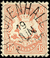 18 Kr. Wappen Zinnoberrot, Wz. Y, Zentrisch Gestempelt K1 "REICHENHALL 19 JUN", Farbfrisch, Tadelloses Kabinettstück, Ge - Altri & Non Classificati