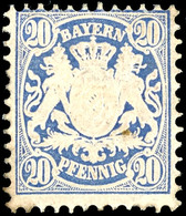 20 Pfennig Graublau, Ungebraucht, Tadellos, Fotokurzbefund, Sem BPP, Michelwert 550,- Unterbewertet, Katalog: 40a * - Other & Unclassified