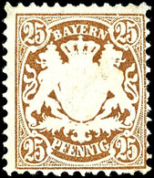 25 Pfg. Braunocker, Ungebraucht, Tadellos, Geprüft Pfenninger, Mi. 220.-, Katalog: 41 * - Sonstige & Ohne Zuordnung