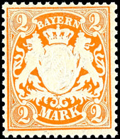 2 M. Gelblichorange, Papier X, Postfrisch, Tadellos, Fotokurzbefund Sem BPP, Zuschlag 168. Auktion = 125,-, Katalog: 64x - Autres & Non Classés