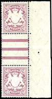 80 Pf. Braunpurpur, Zwischenstegpaar Vom Rechten Rand, Tadellos Postfrisch, Fotoattest Dr. Helbig BPP, Katalog: 68xZS ** - Altri & Non Classificati