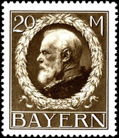 3 Pfg. - 20 M. Ludwig, Friedensdruck, Postfrisch Komplett, Teils Geprüft Pfenninger, 5 - 20M. Geprüft Helbig BPP, Mi. 48 - Altri & Non Classificati