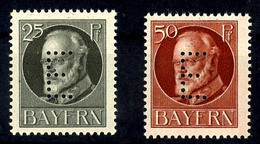 Unverausgabte 25 Und 50 Pfg. Ludwig, Postfrisch, Geprüft Pfenninger, Mi. 100.-, Katalog: I/II ** - Other & Unclassified