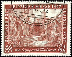 24+26 Pfg. Leipziger Messe, Gez. L 13 1/4:13, Mit Sonderstempel, Geprüft Schlegel D. BPP, Mi. 1.100.-, Katalog: 941IE O - Autres & Non Classés