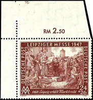 24+26 Pfg. Leipziger Messe Aus Der Linken Oberen Bogenecke Mit Palettennummer "16", Postfrisch, Mi. 1.000.-, Katalog: 94 - Otros & Sin Clasificación