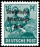 16 Pfg. Arbeiter Schwärzlichopalgrün, Postfrisch, Fotokurzbefund Paul BPP, Mi. 350,-, Katalog: 188c ** - Autres & Non Classés