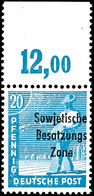 20 Pfg. Arbeiter Grünlichblau, Plattendruck Mit Durchgezähntem Oberrand, Postfrisch, Fotobefund Paul BPP, Mi. 150,-, Kat - Autres & Non Classés