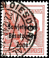 30 Pfg. Arbeiter Lebhaftbräunlichkarmin, Gestempelt "DIESDORF (ALTM.) 22.12.48" Und Rotem Strich (vermutlich Von Einer P - Sonstige & Ohne Zuordnung