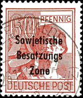 60 Pfg. Arbeiter Braunrot, Gestempelt, Tadellos, Geprüft Und Fotobefund Paul BPP, Mi. 800.-, Katalog: 195b O - Other & Unclassified