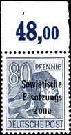 80 Pfg. Arbeiter, Plattendruck Mit Nicht Durchgezähntem Oberrand Und Aufdruckfehler "VII", Postfrisch, Fotokurzbefund Dr - Autres & Non Classés