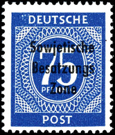 75 Pfg. Ziffer Lebhaftviolettblau, Postfrisch, Fotokurzbefund Paul BPP, Mi. 250.-, Katalog: 210c ** - Other & Unclassified