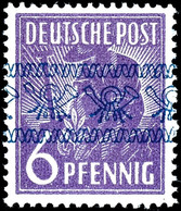 6Pfg. Arbeiter Mit Blauem Bandaufdruck, Postfrisch, Geprüft Dr. Dub, Fotoattest Schlegel D. BPP, Mi1200,-, Katalog: 37IF - Altri & Non Classificati