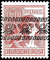 60 Pfennig Arbeiter Braunrot Mit Bundaufdruck, Postfrisch, Fotobefunde Arge Kontrollrat Und Schlegel D. BPP, Michel 250. - Altri & Non Classificati