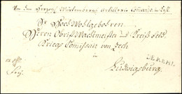 DE KEHL, Schwarzer L1 Auf Faltbrief Vom 9.01.1795 Nach Ludwigsburg, Seltener Stempel  BF - Altri & Non Classificati