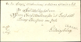 DE KEHL, Schwarzer L1 Auf Faltbrief Vom 9.01.1795 Nach Ludwigsburg, Seltener Stempel  BF - Autres & Non Classés