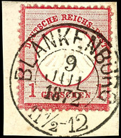 "BLANKENBURG 9 JUL 1872" - K2, Herrlich Klar Auf Kabinettbriefstück DR 1 Gr. Kleiner Schild, Katalog: DR4 BS - Brunswick