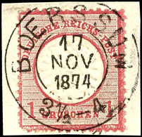 "BOERSSUM 17 NOV 1874" - K2, Ideal Auf Briefstück DR 1 Gr. Großer Schild (zwei Runde Ecken), Katalog: DR19 BS - Brunswick