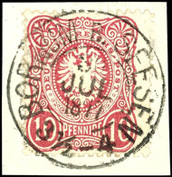 "BORNUM BEI SEESEN 30 JUL 1877" - K2, Ideal Auf Luxusbriefstück DR 10 Pfge, Katalog: DR33 BS - Braunschweig
