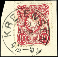 "KREIENSEN 12 APR 1877" - K2, Klar Auf Kabinettbriefstück DR 10 Pfge, Katalog: DR33 BS - Brunswick