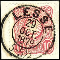 "LESSE 29 OCT. 1879" - K2, Herrlich Klar Auf Kabinettbriefstück DR 10 Pfg, Katalog: DR41b BS - Brunswick