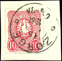 "ZORGE 15 ... 1881" - K2, Auf Tadellosem Briefstück DR 10 Pfg, Katalog: DR41 BS - Brunswick