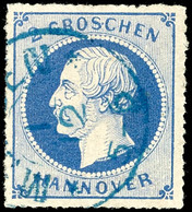 2 Gr. Lebhaftlilaultramarin, Farbfrisches Kabinettstück Mit Allseits Vollständigem Durchstich Und Blauem K2 Aus Münden,  - Autres & Non Classés