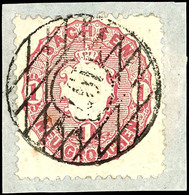 "197" - NETZSCHKAU, Zentrisch Und Vollständig Auf Kabinett-Briefstück 1 Ngr. Wappen, Katalog: 16 BS - Sachsen