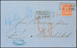 1 Gr. Gezähnt, Als Einzelfrankatur Auf Unterfrankiertem Auslandsbrief, Mit Ra3 "KÖNIGSBERG PR. STADTPOST 31 5 (1871)" Na - Other & Unclassified