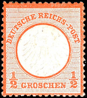 1/2 Groschen Kleiner Schild, Rötlichorange, Tadellos Ungebraucht Mit Originalgummierung, Farbfrisches Kabinettstück, Uns - Other & Unclassified