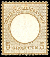 5 Groschen Mittelockerbraun, Kleiner Schild, Gut Geprägt Und Einwandfrei Zentriert Und Gezähnt, Postfrisch, Fotoattest S - Other & Unclassified