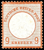 9 Kr. Großer Schild, Rötlichbraun, Ungebraucht, Fotobefund Brugger BPP: " Echt, Farbfrisch, Sehr Geprägt Und Gezähnt, Gu - Otros & Sin Clasificación