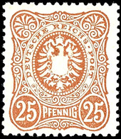 25 Pfg. Rötlichorange, Frühauflage, Ungebraucht, U.a. Geprüft Jäschke-L. BPP, Mi. 250.-, Katalog: 43Ib * - Other & Unclassified