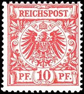 10 Pfg Krone/Adler, Lebhaftrosarot, Postfrisch, Gepr. Gotw. Zenker VÖP, Mi. 120,-, Katalog: 47b ** - Sonstige & Ohne Zuordnung