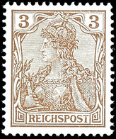 3 Pfg. Reichspost Dunkelorangebraun, Postfrisch, Gepr. Jäschke-L.BPP, Mi. 440,-, Katalog: 54b ** - Sonstige & Ohne Zuordnung