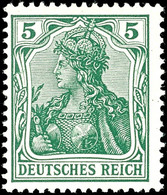 5 Pfg Germania Schwärzlichsmaragdgrün, Friedensdruck, Tadellos Postfrisch, Kabinett, Gepr. Jäschke BPP, Mi. 180.-, Katal - Other & Unclassified