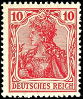 10 Pf. Orangerot, Tadellos Postfrisch, Gepr. Jäschke-L. BPP, Mi. 500,-, Katalog: 86Id ** - Sonstige & Ohne Zuordnung