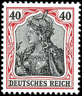 40 Pfg Germania, Friedensdruck, Postfrisch, Gepr. Gotw.Zenker BPP, Mi. 200,-, Katalog: 90I ** - Autres & Non Classés